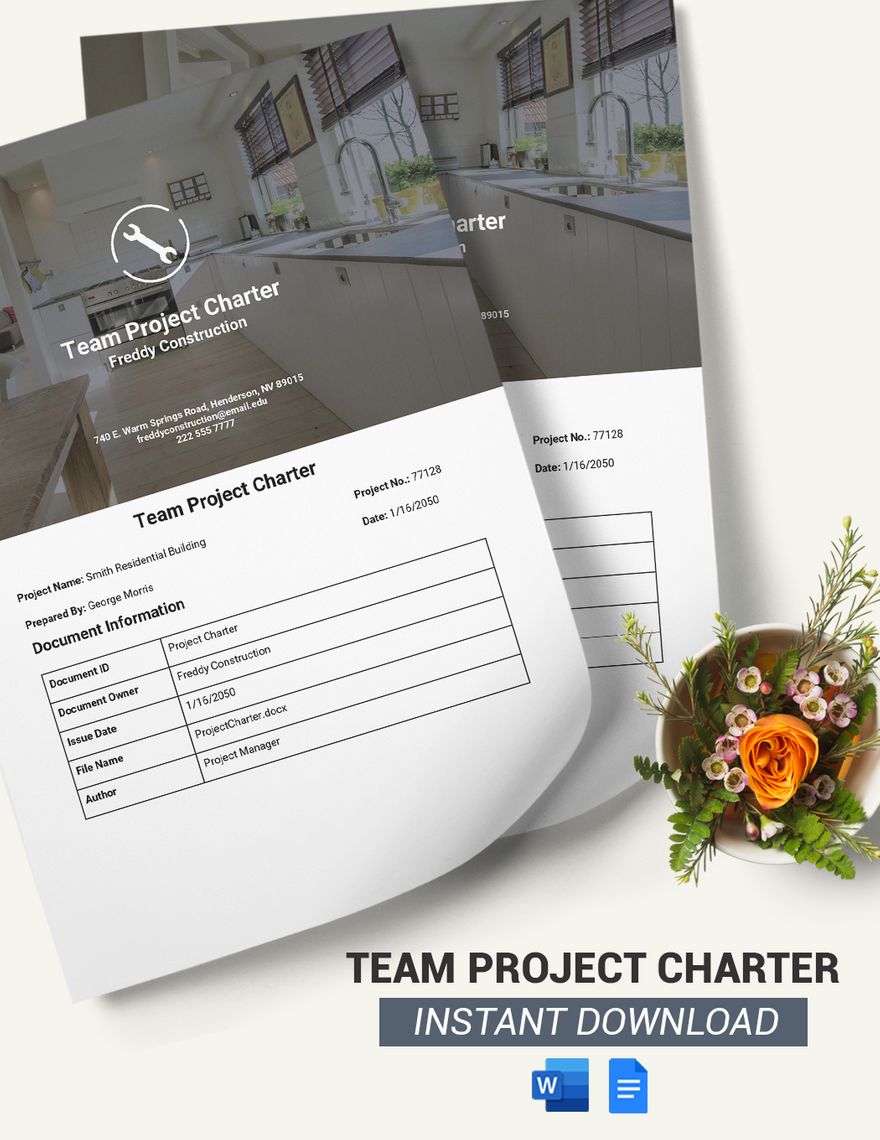 Team Project Charter Template