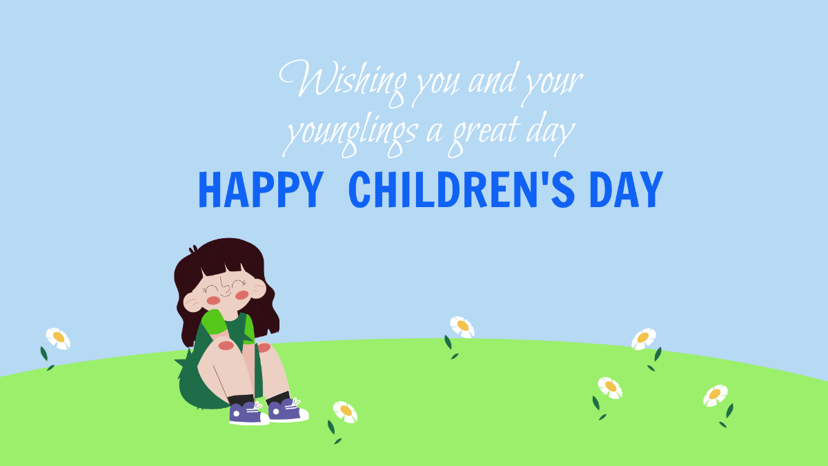 Children's Day Wishes Background Template