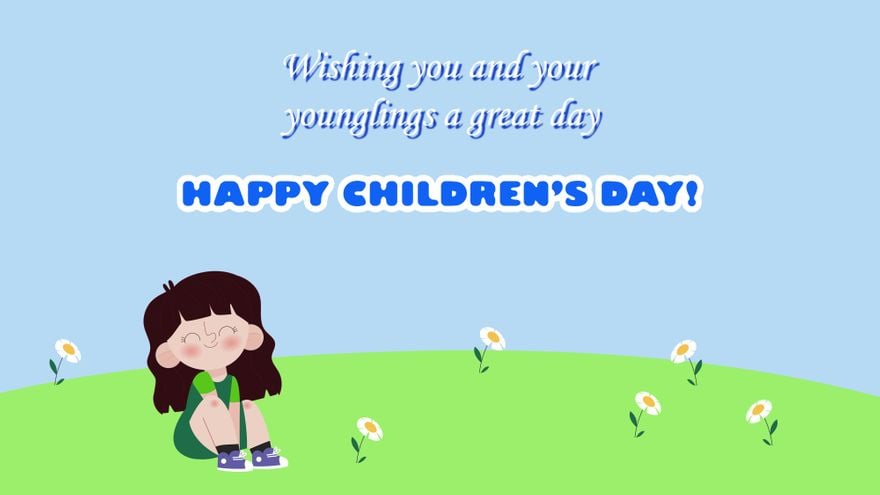 Free Children's Day Wishes Background in PDF, Illustrator, PSD, EPS, SVG, JPG, PNG