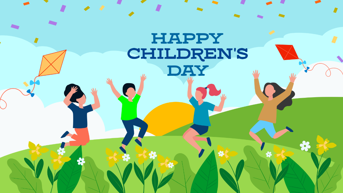 Children's Day Design Background Template