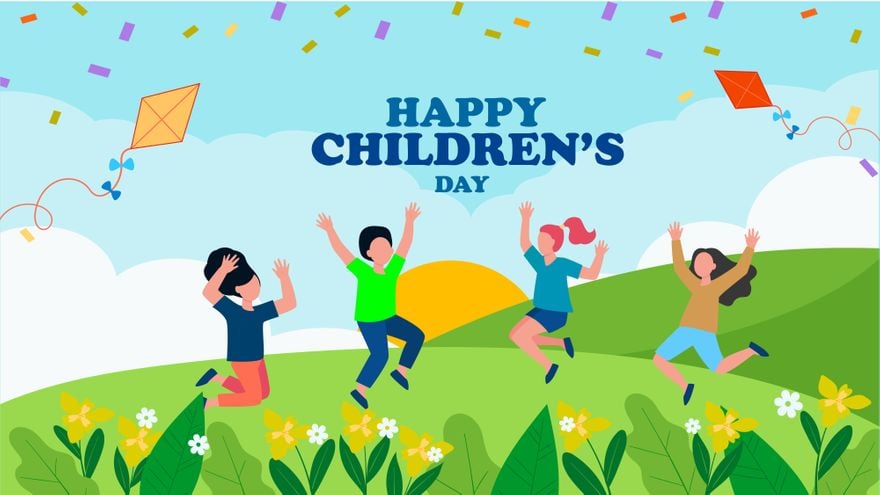Children's Day Design Background in PDF, Illustrator, PSD, EPS, SVG, JPG, PNG