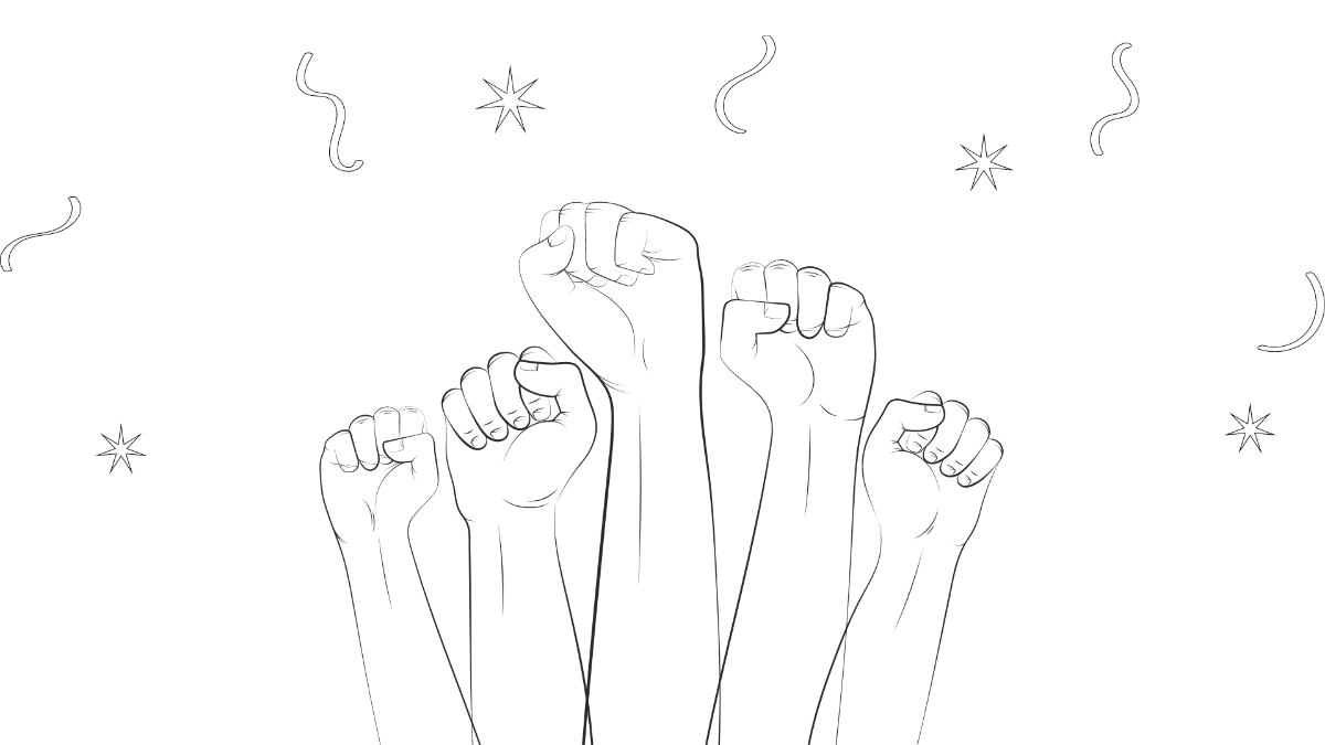 Juneteenth Drawing Background Template