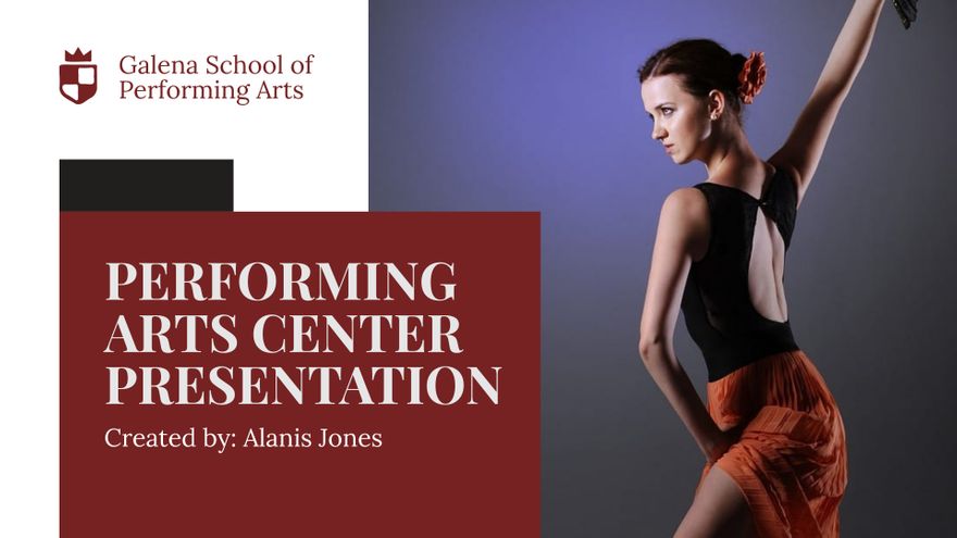 Performing Arts Center Presentation in PDF, PowerPoint, Google Slides