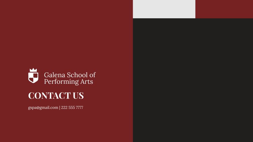 Free Performing Arts Center Presentation Template to Edit Online