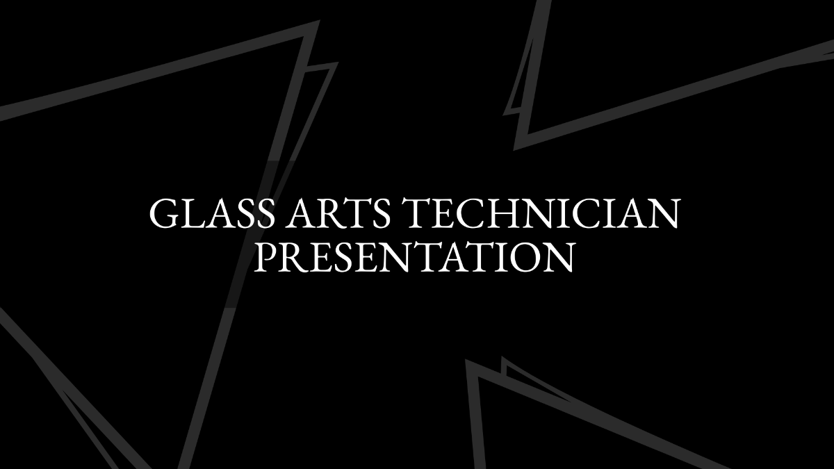 Glass Arts Technician Presentation Template