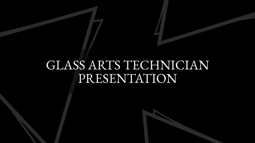 Free Glass Arts Technician Presentation Template to Edit Online
