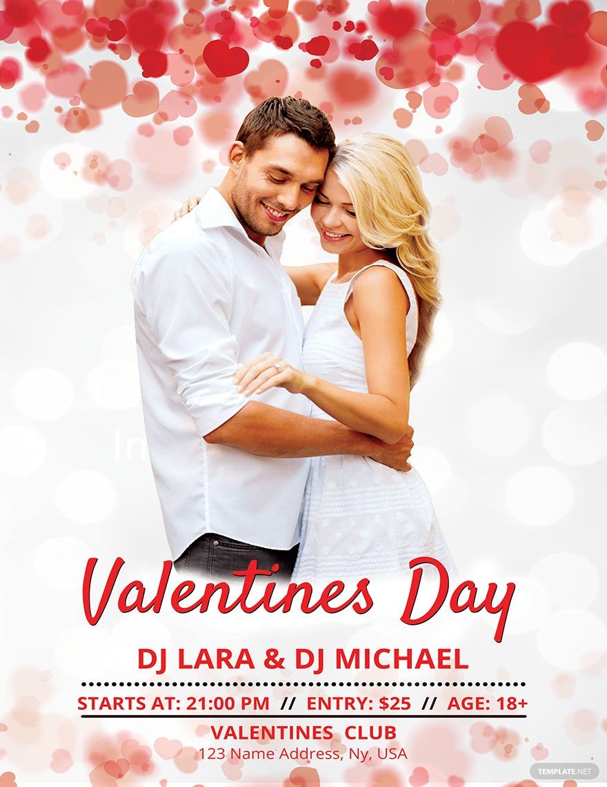 DJ Valentine Poster Template