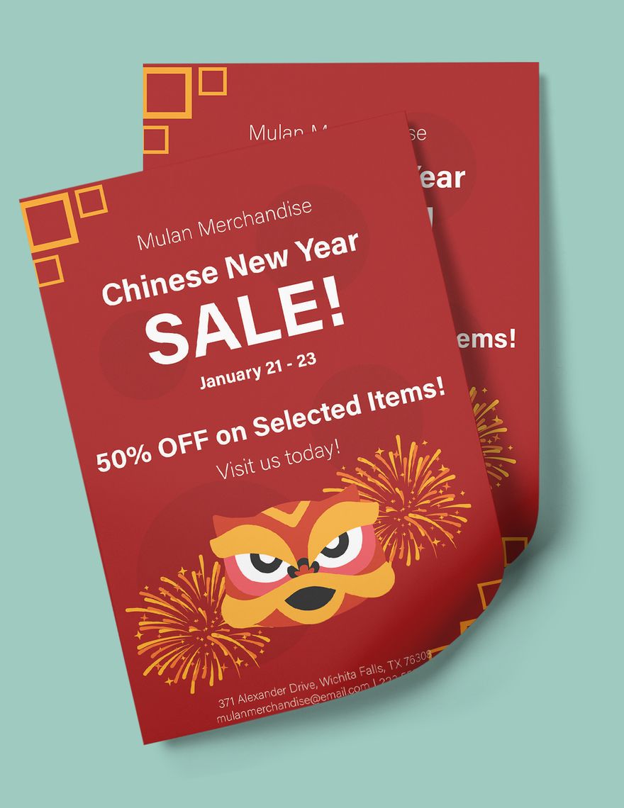 Sale Chinese New Year Flyer