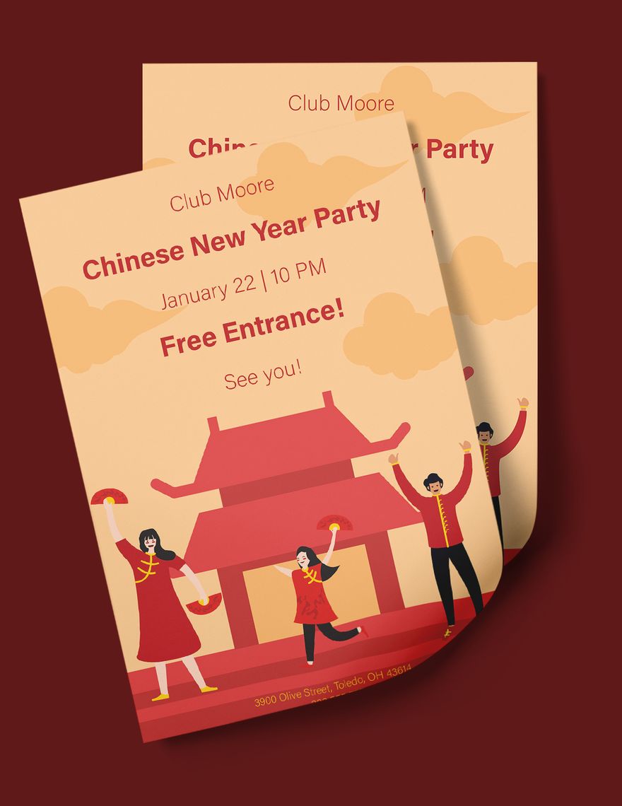 Party Chinese New Year Flyer