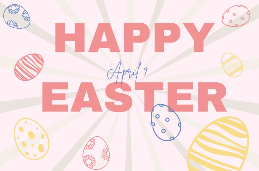 happy easter banner png