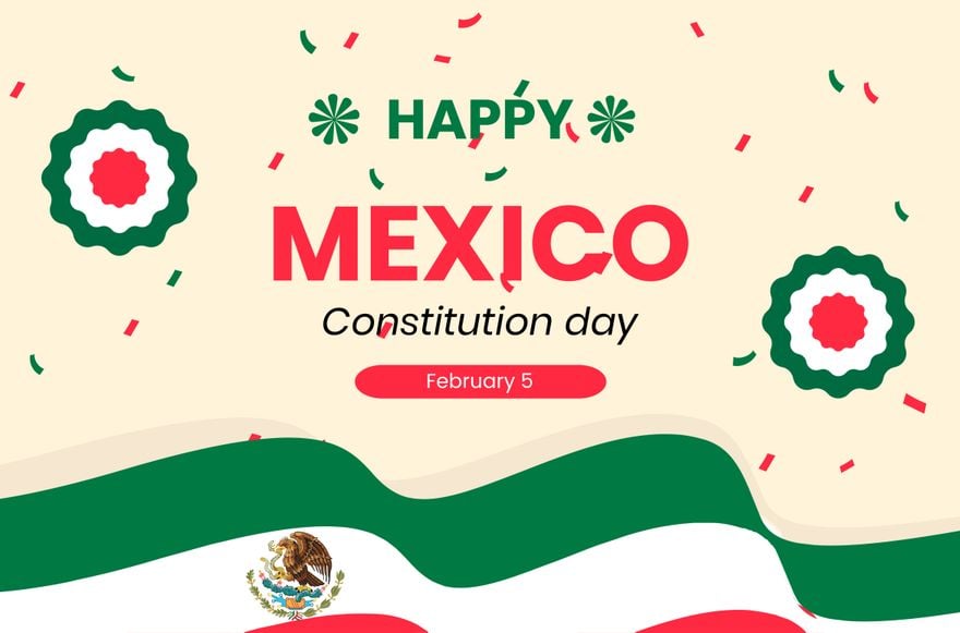 Free Mexico Constitution Day Banner in Illustrator, PSD, EPS, SVG, PNG, JPEG