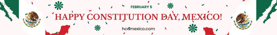 Free Mexico Constitution Day Website Banner in Illustrator, PSD, EPS, SVG, PNG, JPEG