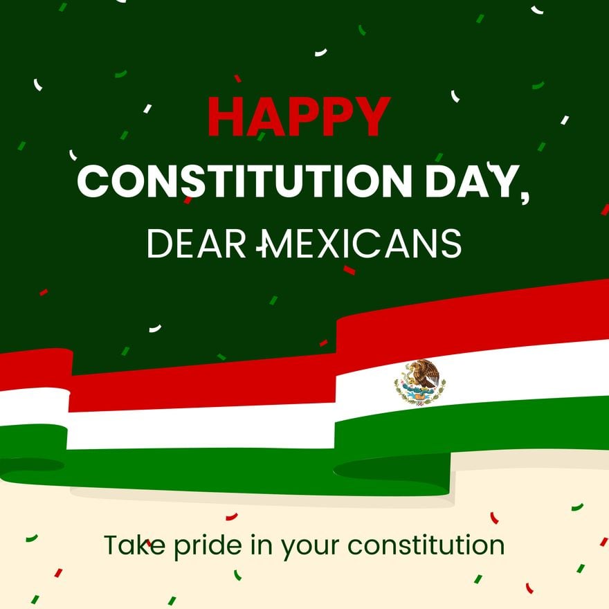 Free Mexico Constitution Day Instagram Post in Illustrator, PSD, EPS, SVG, PNG, JPEG