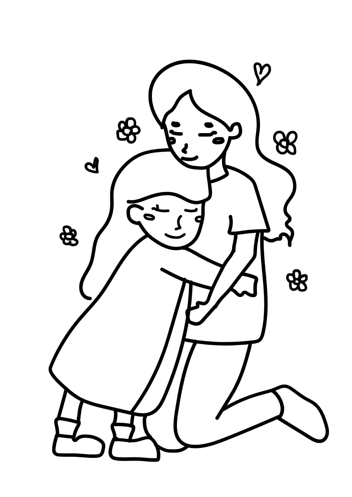 Kids Mother's Day Drawing Template