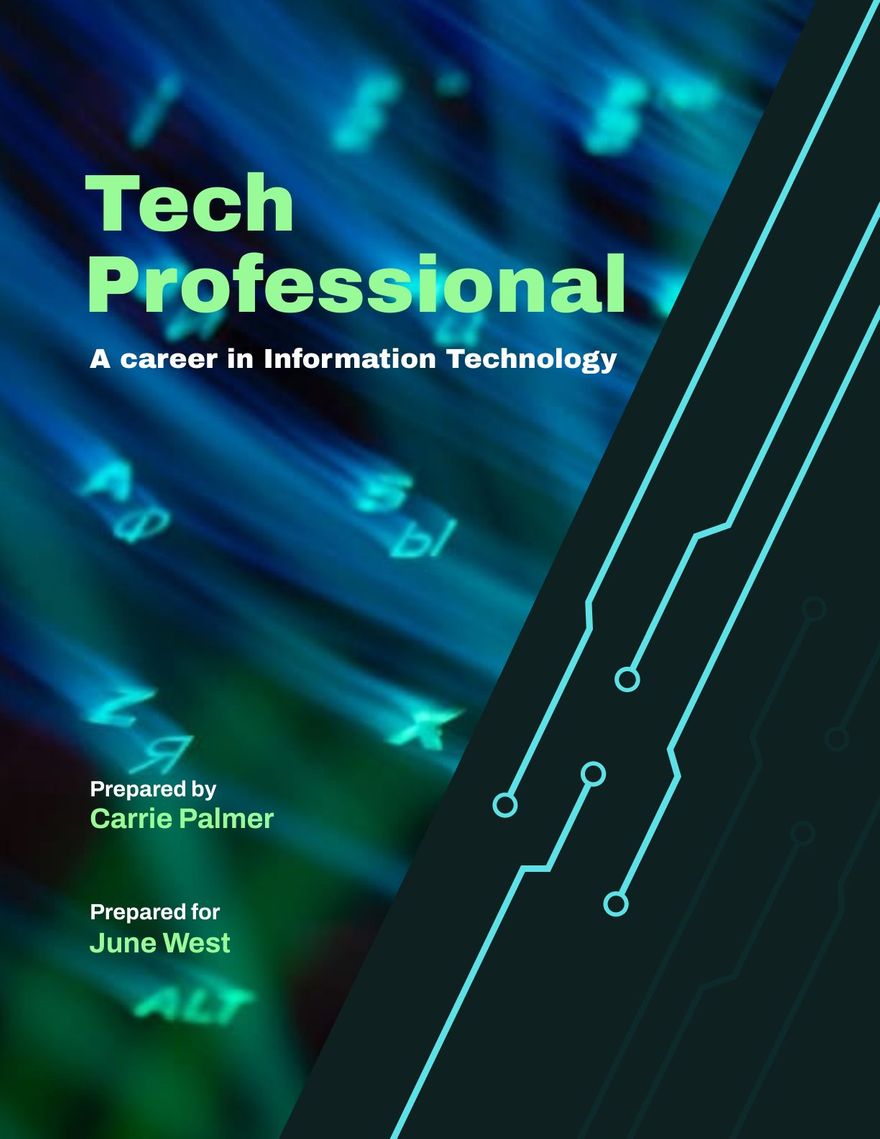Tech Professional Cover Page Template