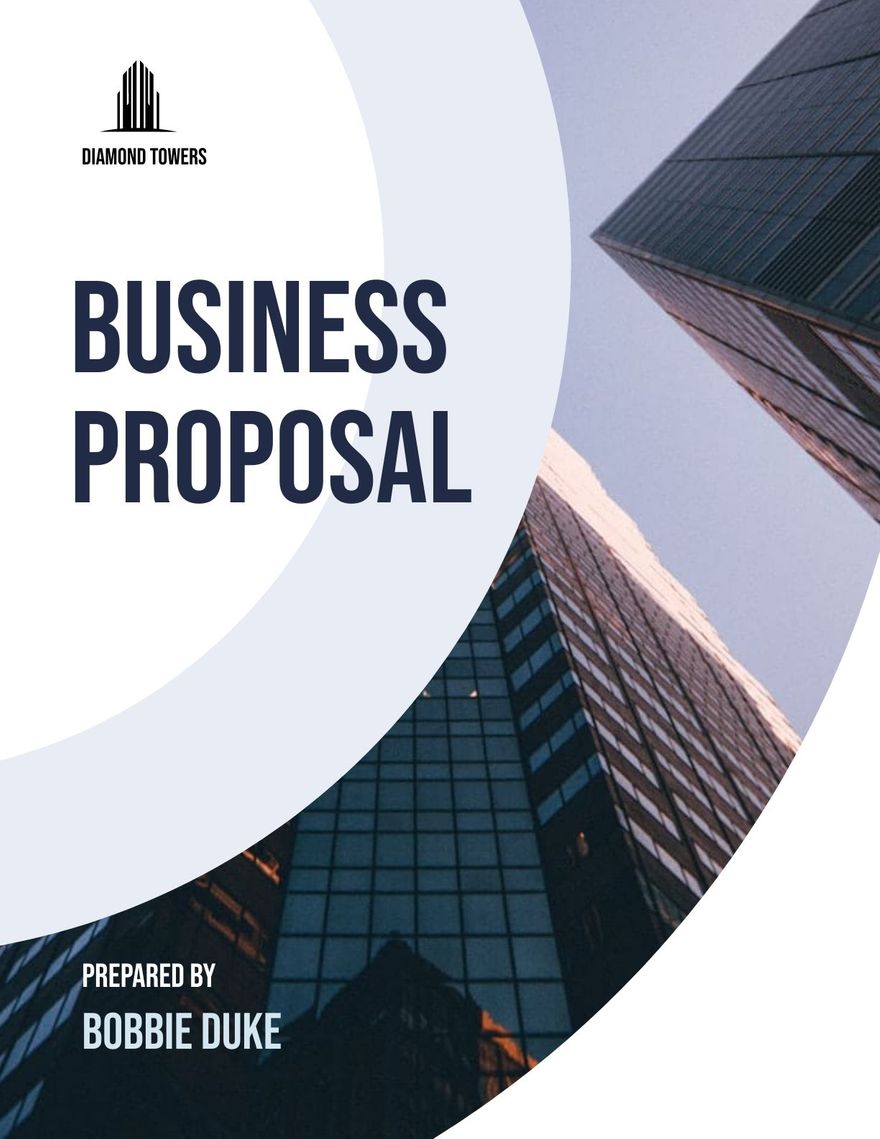 Free Business Proposal Cover Page Template in Word, Google Docs, PSD, InDesign