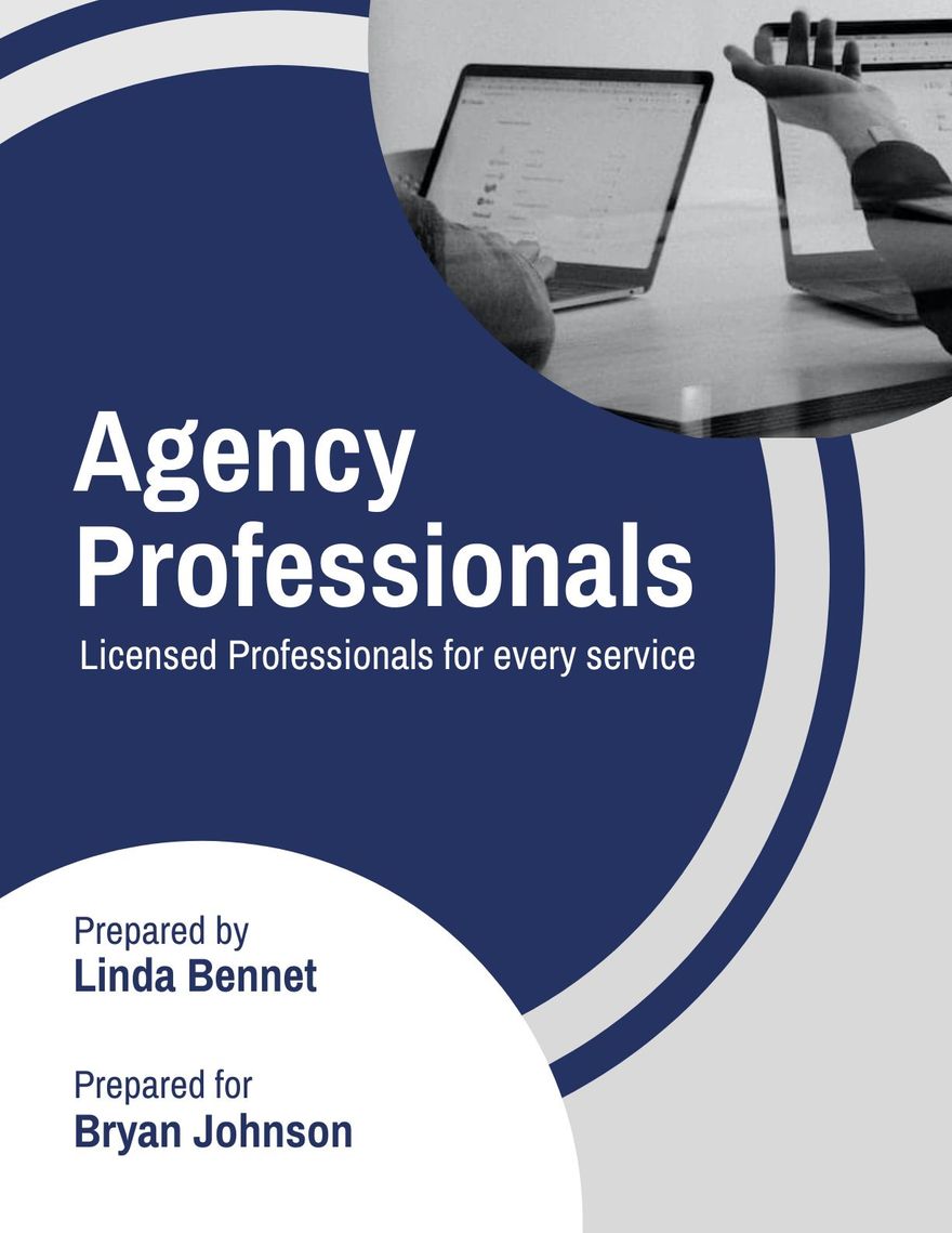 Agency Professional Cover Page Template