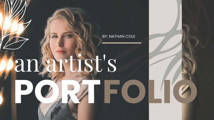 Free NFT Artist Portfolio Presentation Template to Edit Online