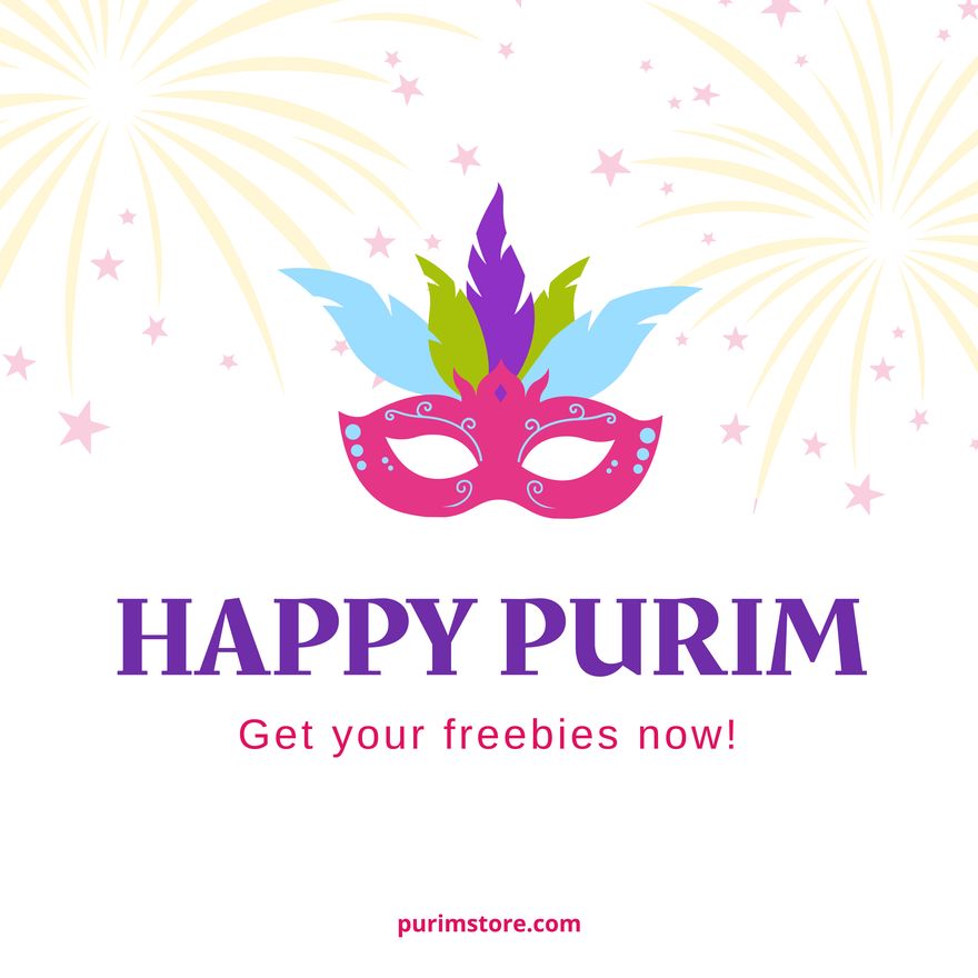 Free Purim Poster Vector