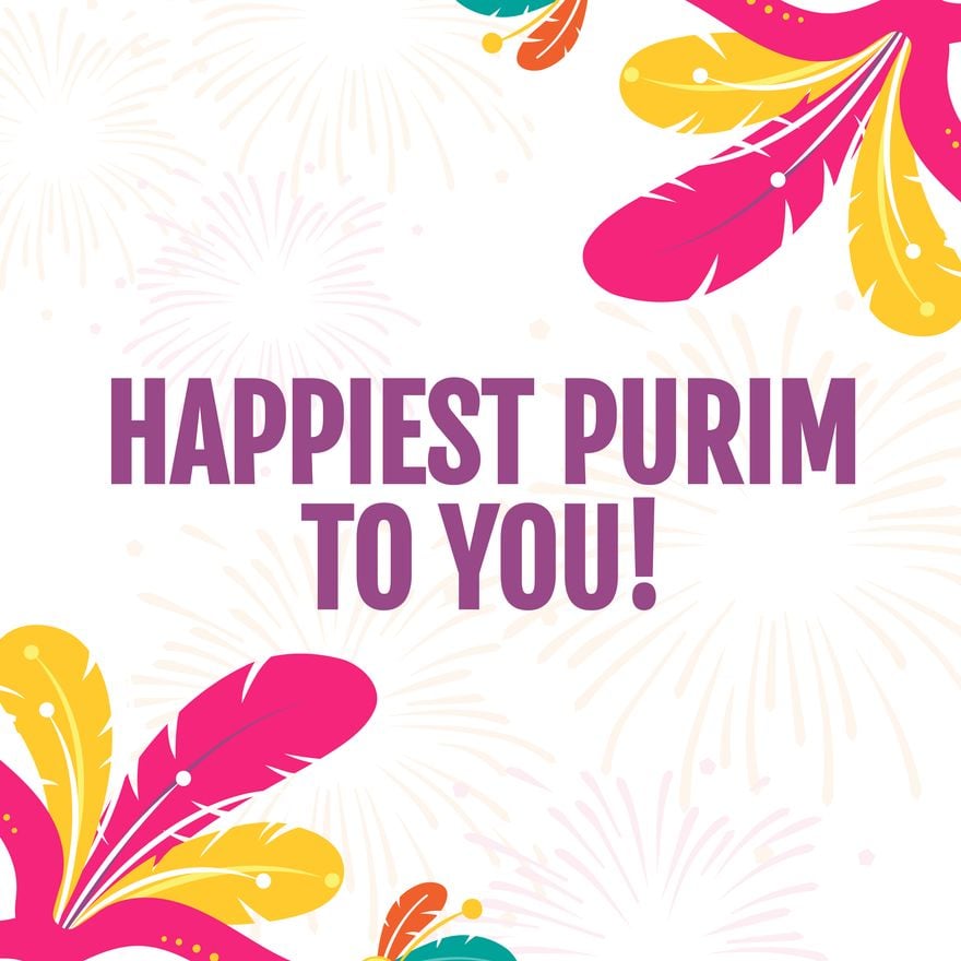 Free Purim Greeting Card Vector in Illustrator, PSD, EPS, SVG, JPG, PNG