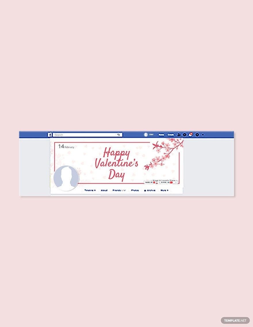 Free Valentine's Day Facebook Template in PSD