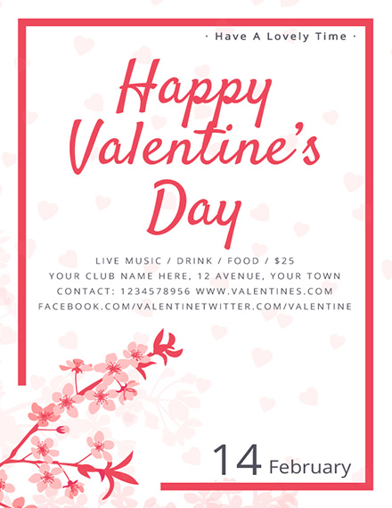 valentine s day flyer template
