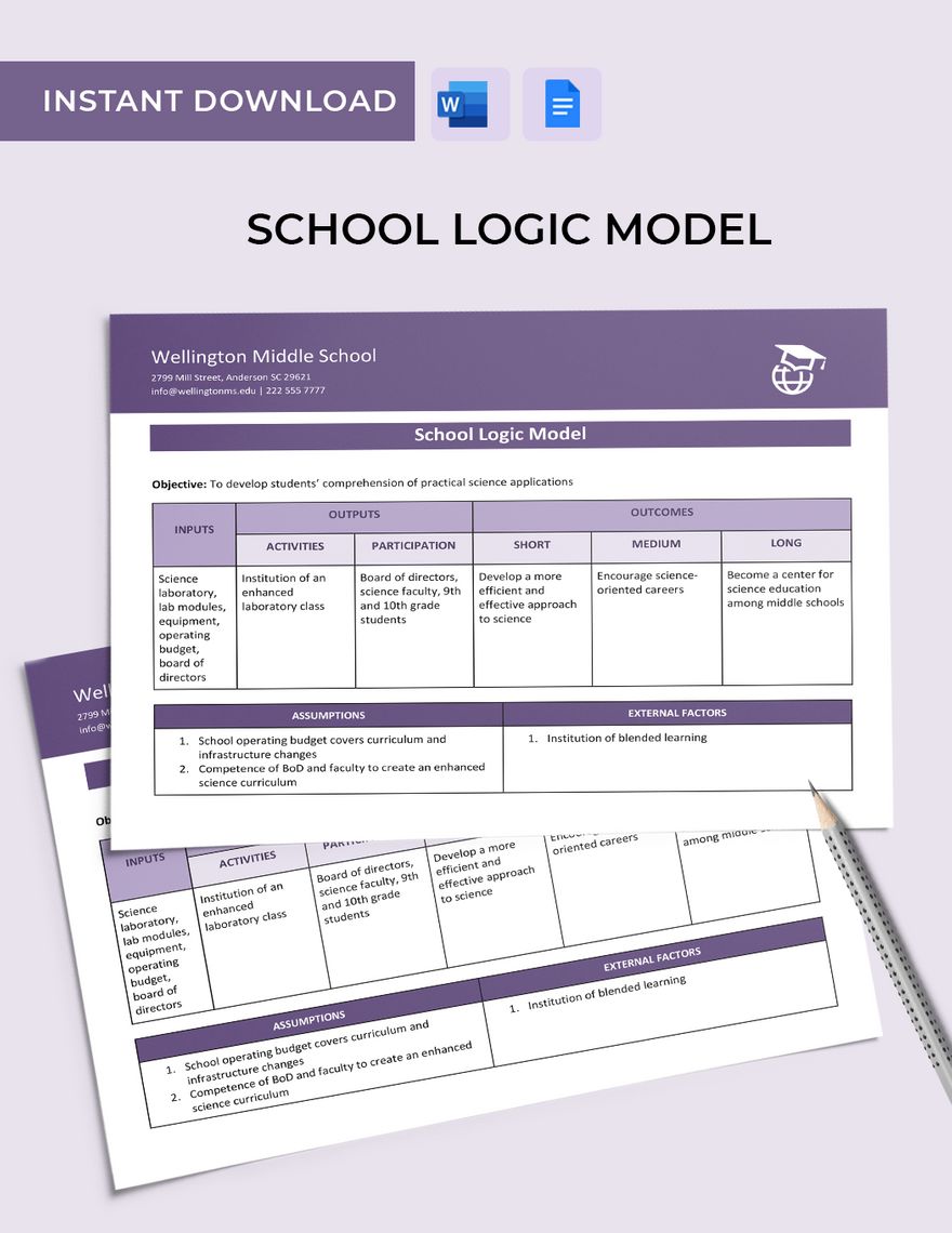 school-logic-model