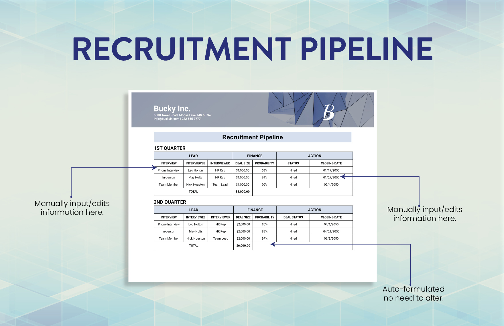 Recruitment Pipeline Template