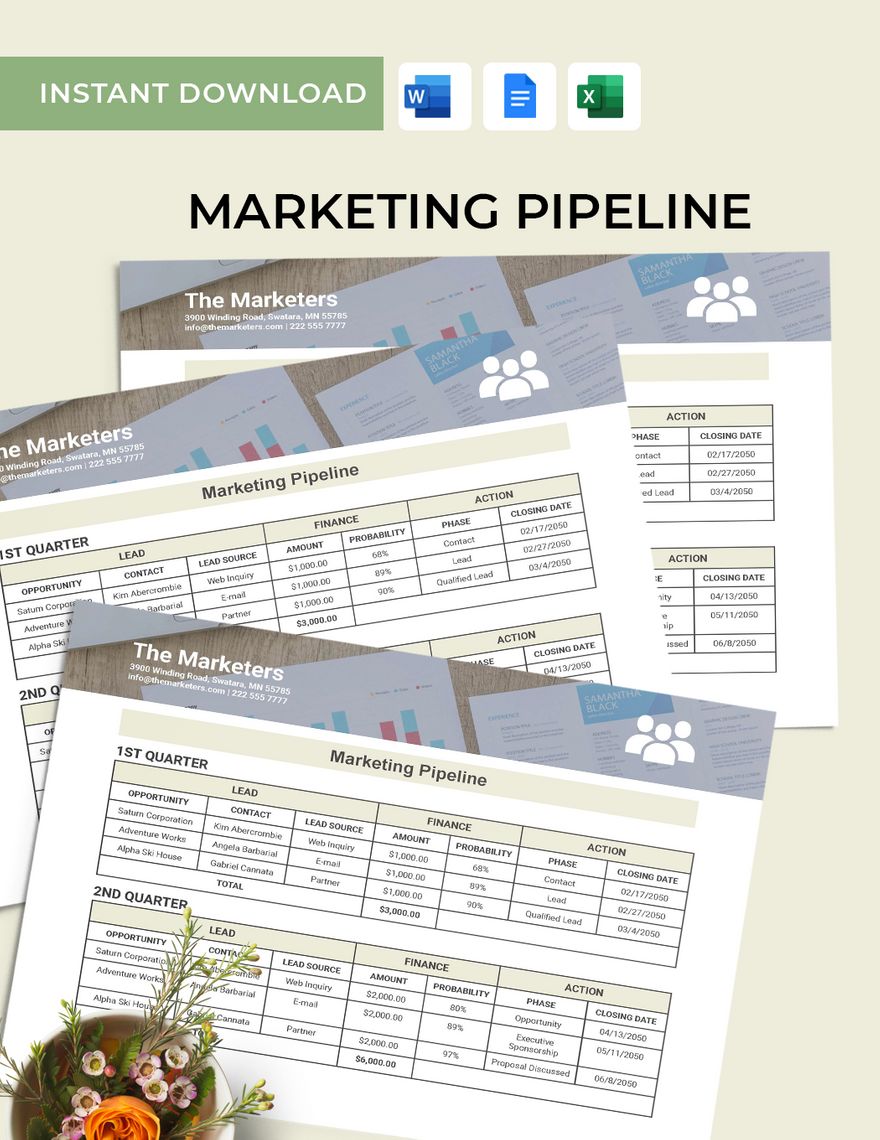 Free Marketing Pipeline Template