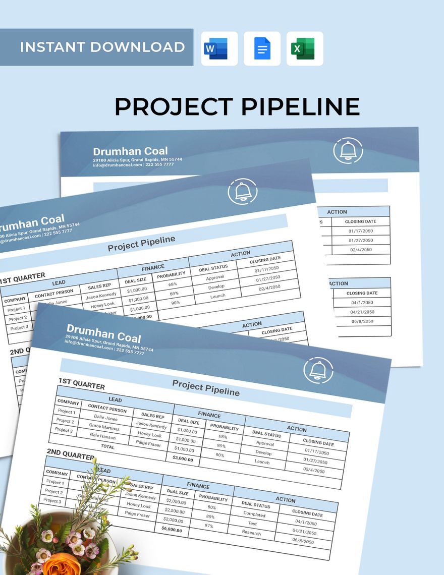 Free Project Pipeline Template Google Docs, Excel, Word