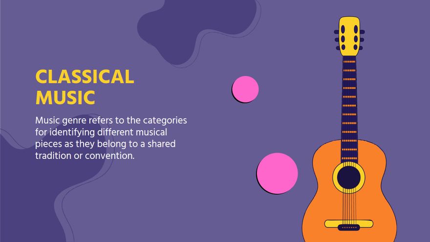 Free Pretty Music Presentation Template to Edit Online