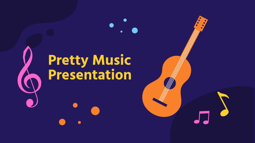 Free Pretty Music Presentation Template to Edit Online