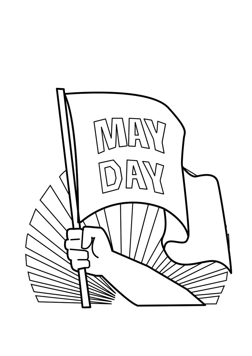 Free Happy May Day Drawing