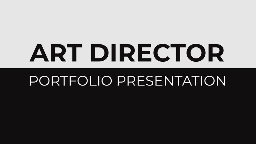 Free Art Director Portfolio Presentation