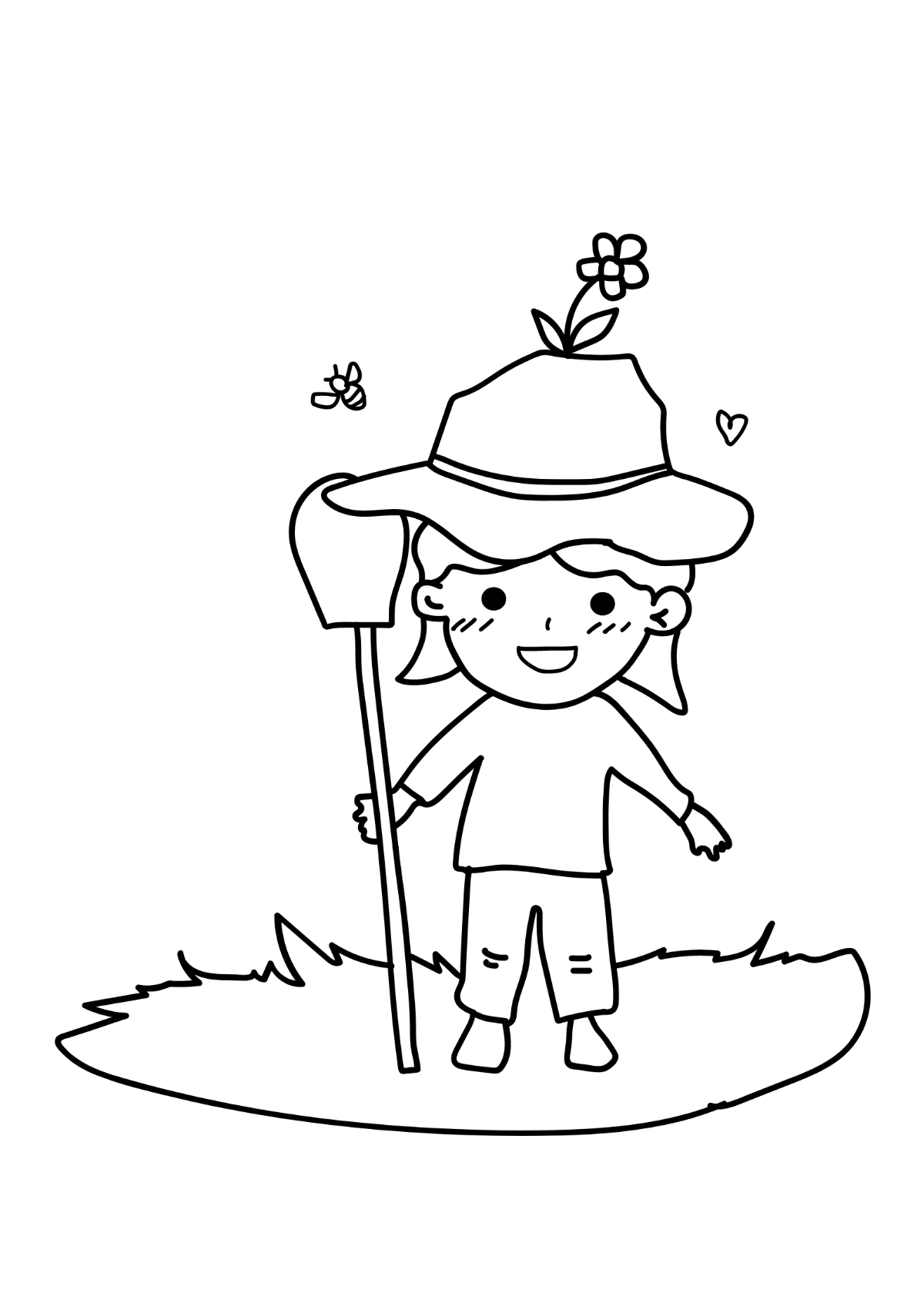 Cute May Day Drawing Template