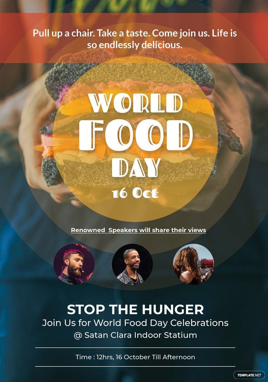 World Food Day Poster Template in PSD