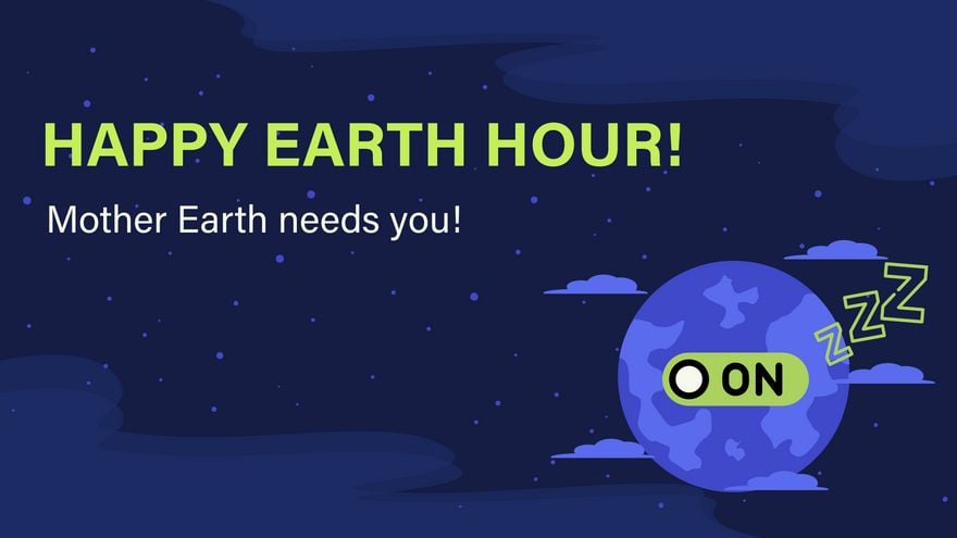 Free Earth Hour YouTube Cover in Illustrator, PSD, EPS, SVG, JPG, PNG