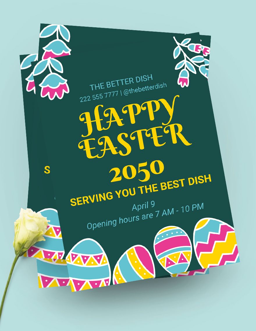 Free Blank Easter Flyer