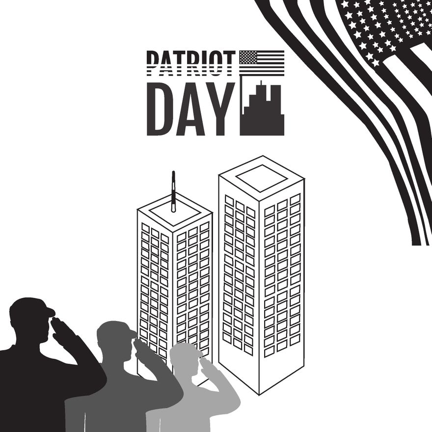 Patriots' Day Drawing Vector