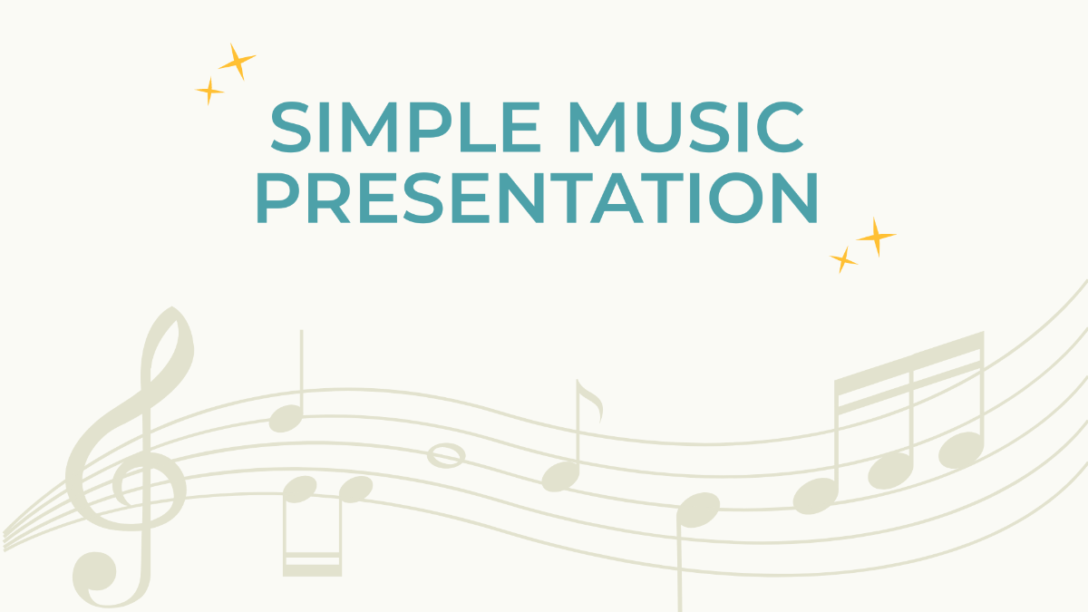 Simple Music Presentation Template