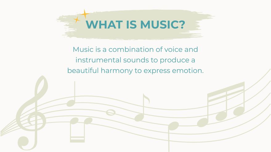 Free Simple Music Presentation Template to Edit Online