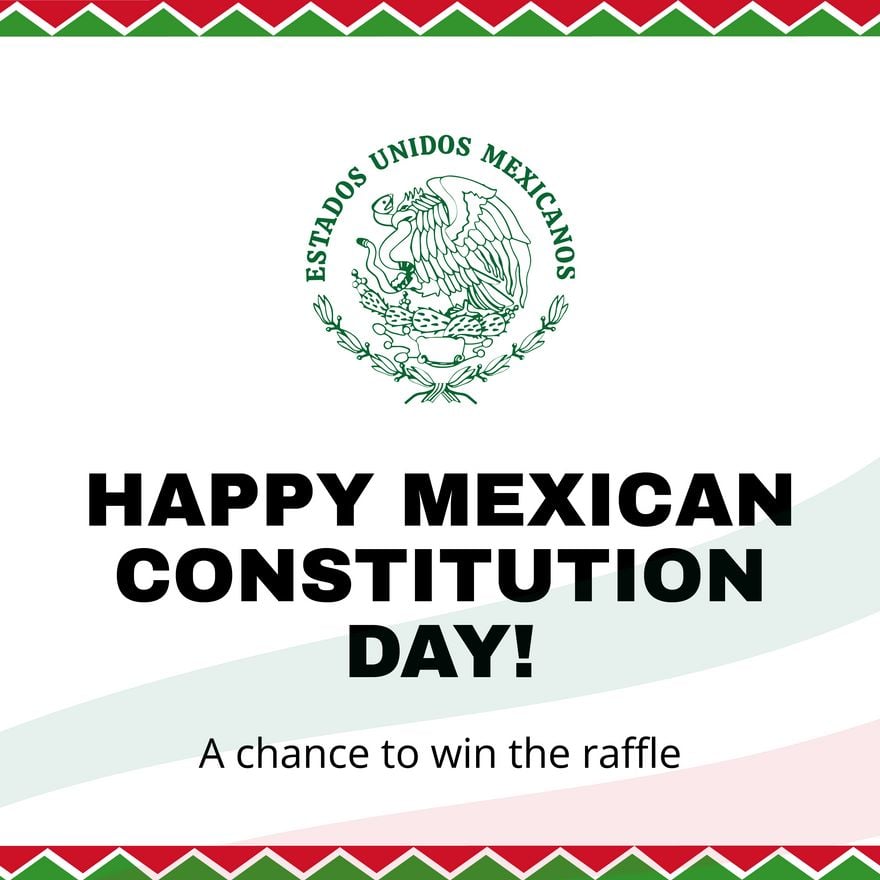 Free Mexico Constitution Day Poster Vector