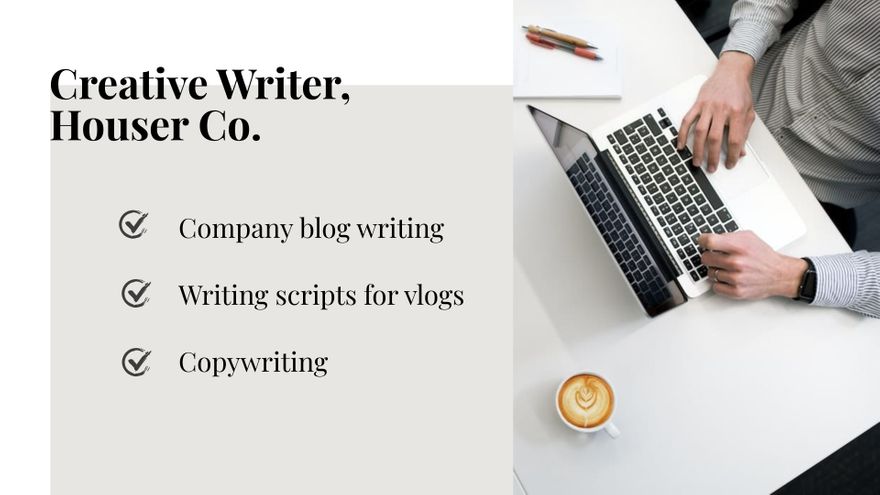 Free Art Vlogger CV Presentation Template to Edit Online