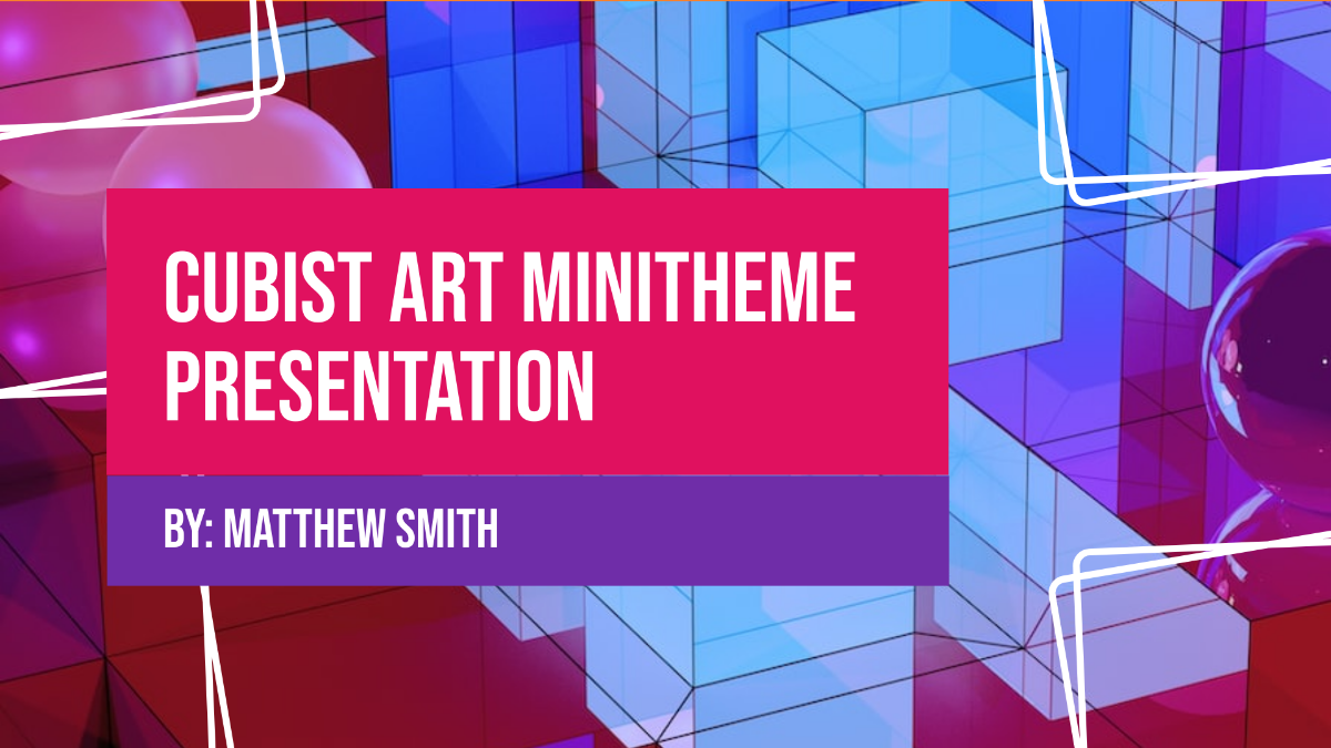Cubist Art Minitheme Presentation Template