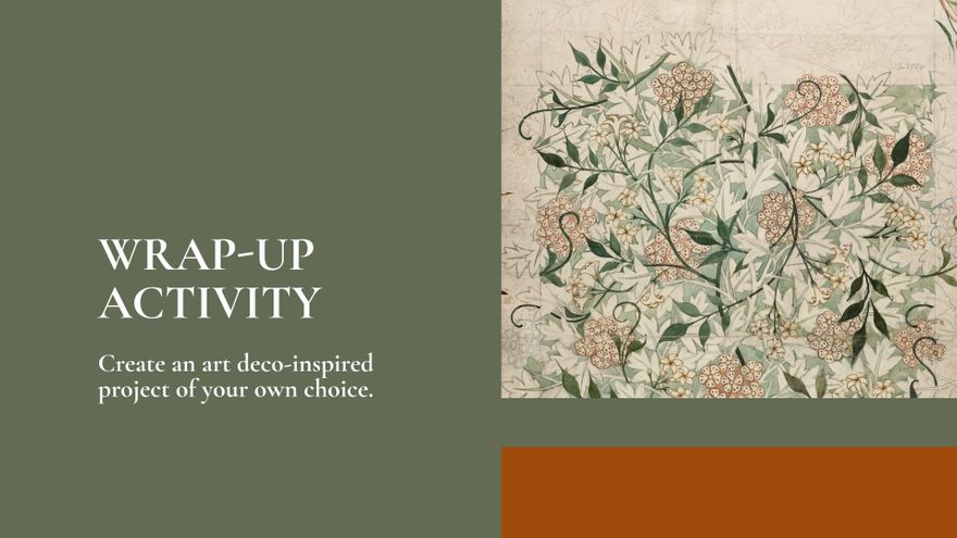 Free Art Deco Lesson Presentation Template to Edit Online