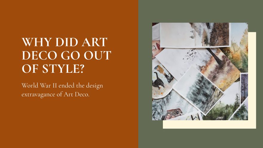 Free Art Deco Lesson Presentation Template to Edit Online