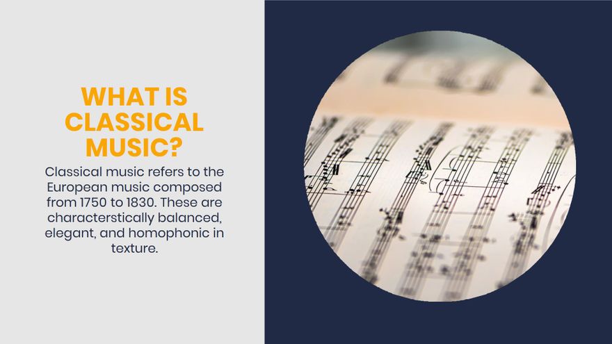 Free Professional Music Presentation Template to Edit Online