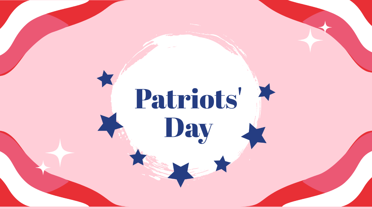 Patriots' Day Pink Background Template
