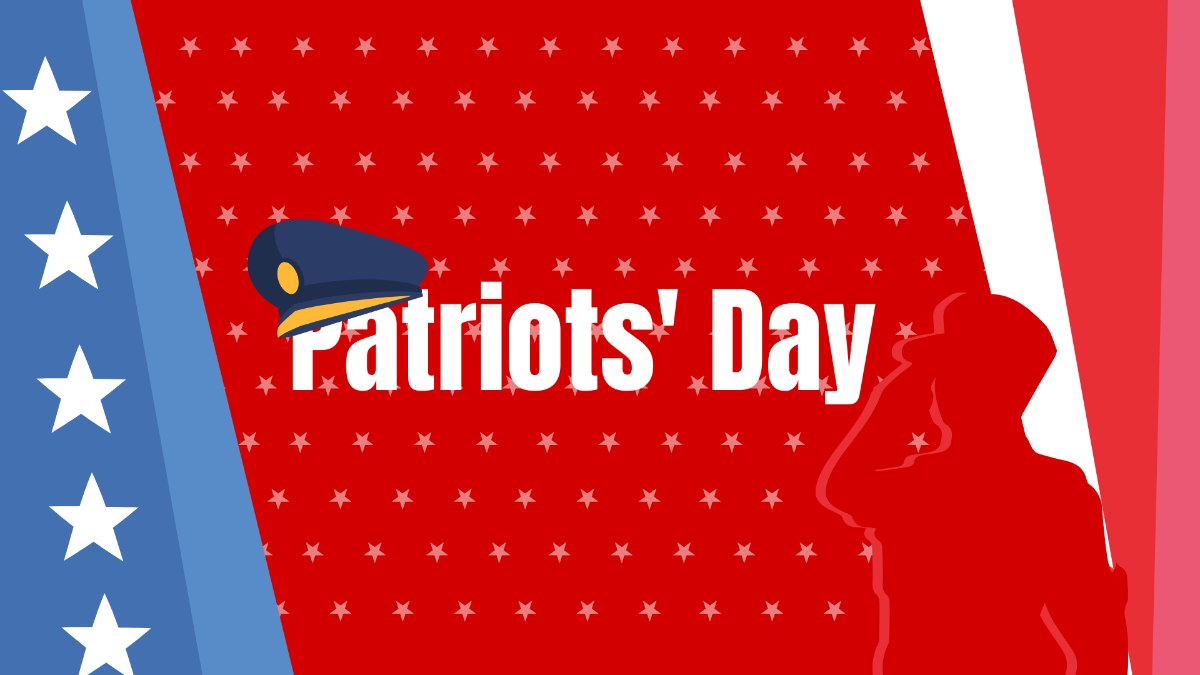 Patriots' Day Red Background Template