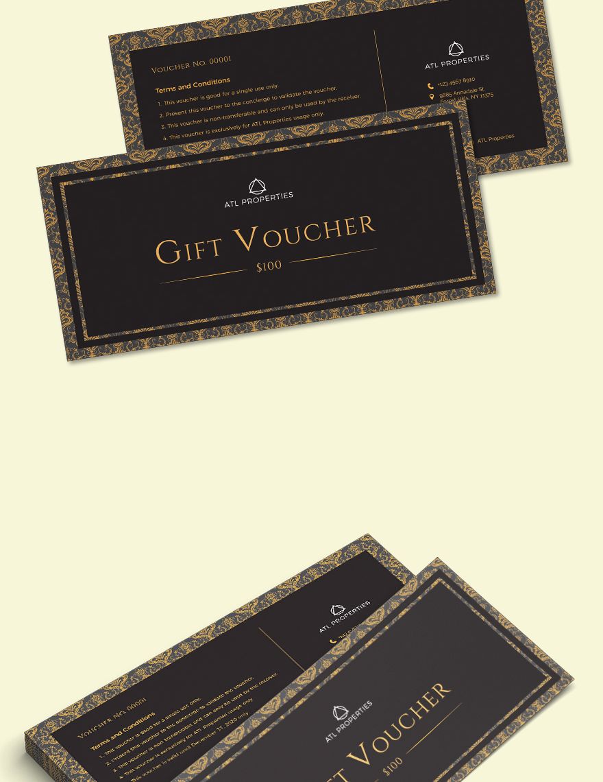 Elegant Gift Voucher Editable